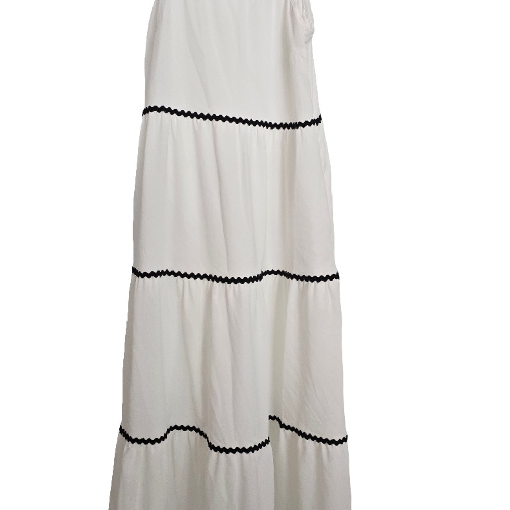 Cream Tiered Maxi Skirt for Resort Wear